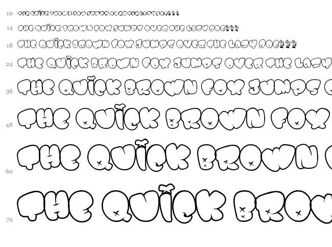 Bomb Font font waterfall